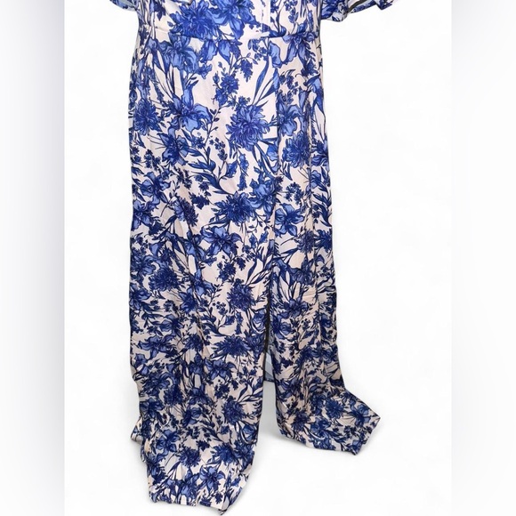 SHEIN Blue and White Floral Maxi Dress - Picture 6 of 8